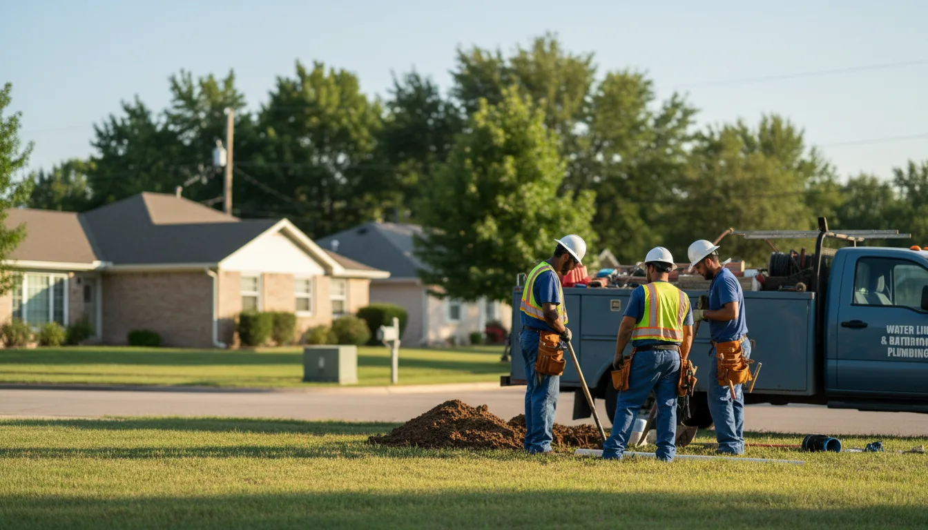 Residential water line and bathroom plumbing service in Lansing, OH